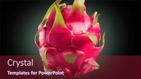  Presentation with dragon fruit - Slide deck featuring pitaya-dragon-fruit-pitahaya-exotic and a violet colored foreground