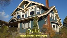  Presentation with craftsman - PPT theme enhanced with pitch deck - craftsman style house in autumn background and a tawny brown colored foreground