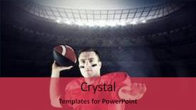  Presentation with american football - Theme having pitch toss - american football player background and a  colored foreground