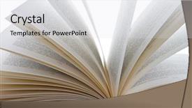  Presentation with set of sauces in white - PPT theme enhanced with pitchbook - books are set up background and a  colored foreground