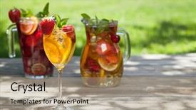  Presentation with guava fruits fresh green fruit - Theme consisting of pitcher - homemade lemonade or sangria background and a coral colored foreground