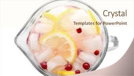  Presentation with cold plasma - Audience pleasing slides consisting of glass jug of cold lemonade backdrop and a cream colored foreground