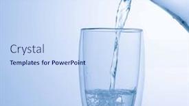  Presentation with drinking glass - Theme having pitcher-with-drinking-water background and a sky blue colored foreground