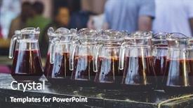  Presentation with alcoholic - Cool new PPT theme with pitchers of sangria typical spanish drink alcoholic backdrop and a dark gray colored foreground