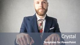  Presentation with business plan blue - PPT layouts featuring pitfalls - businessman in blue suit wants background and a  colored foreground