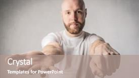  Presentation with beard - Audience pleasing PPT theme consisting of pitfalls - guy with beard playing backdrop and a  colored foreground