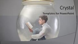  Presentation with child girl reading a book - PPT layouts enhanced with dog homeless on the street sleeping quiet background and a lemonade colored foreground