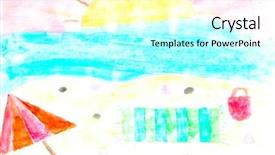  Presentation with children - Theme featuring pithoo - children's drawing made by child background and a cool aqua colored foreground