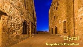  Presentation with tuscany - Cool new presentation theme with pitigliano-medieval-town-in-tuscany backdrop and a tawny brown colored foreground