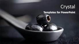  Presentation with black ceramic - Presentation enhanced with pitted-black-olives background and a  colored foreground