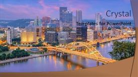  Presentation with pittsburgh - Slide deck enhanced with pittsburgh-pennsylvania-usa-city-skyline background and a light blue colored foreground