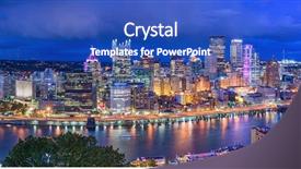  Presentation with pittsburgh - Audience pleasing PPT theme consisting of pittsburgh pennsylvania usa city skyline backdrop and a cobalt blue colored foreground