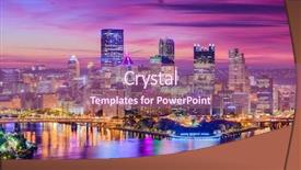  Presentation with pittsburgh - Audience pleasing theme consisting of pittsburgh pennsylvania usa city skyline backdrop and a coral colored foreground