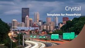  Presentation with pittsburgh pennsylvania usa city skyline - Presentation theme featuring pittsburgh-pennsylvania-usa-downtown-city background and a ocean colored foreground