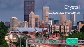  Presentation with pittsburgh pennsylvania usa city skyline - PPT layouts featuring pittsburgh-pennsylvania-usa-downtown-city background and a ocean colored foreground