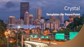  Presentation with pittsburgh pennsylvania usa city skyline - Slides having pittsburgh-pennsylvania-usa-downtown-city background and a ocean colored foreground