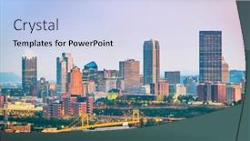  Presentation with pittsburgh - Cool new theme with pittsburgh-pennsylvania-usa-skyline backdrop and a light blue colored foreground