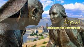  Presentation with george washington - Presentation theme with pittsburgh-pennyslvania-august-8-2012 background and a tawny brown colored foreground