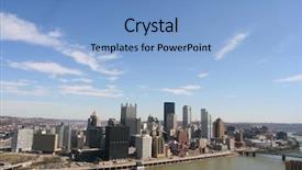  Presentation with pittsburgh - Beautiful slide set featuring pittsburgh-s-skyline-from-mount backdrop and a light blue colored foreground