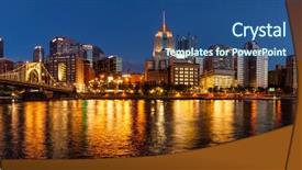  Presentation with pittsburgh - Colorful slide deck enhanced with pittsburgh skyline from the allegheny backdrop and a ocean colored foreground