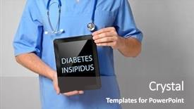  Presentation with diabetes insipidus - PPT layouts featuring pituitary - health care concept doctor holding background and a gray colored foreground