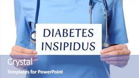  Presentation with diabetes insipidus - Beautiful PPT theme featuring pituitary - health care concept doctor holding backdrop and a teal colored foreground