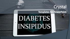  Presentation with diabetes insipidus - Beautiful presentation design featuring pituitary - health care concept tablet backdrop and a gray colored foreground