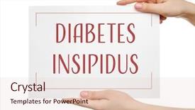  Presentation with diabetes insipidus - Colorful slide deck enhanced with pituitary - health care concept woman holding backdrop and a lemonade colored foreground