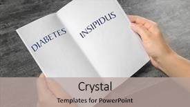  Presentation with diabetes insipidus - PPT theme enhanced with pituitary - health care concept woman reading background and a mint green colored foreground