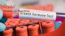  Presentation with gland - PPT theme having pituitary-gland-growth-hormone-gh background and a coral colored foreground