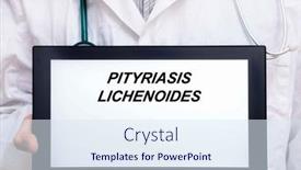  Presentation with disease - PPT theme featuring pityriasis-lichenoides-doctor-with-rare background and a sky blue colored foreground