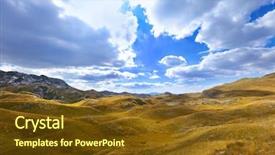  Presentation with national - Presentation theme enhanced with piva - national mountains park durmitor background and a  colored foreground