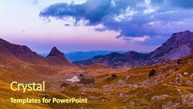  Presentation with national - PPT theme having piva - national mountains park durmitor background and a  colored foreground