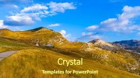  Presentation with national - Colorful presentation theme enhanced with piva - national mountains park durmitor backdrop and a  colored foreground