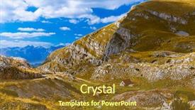  Presentation with mountains - PPT theme consisting of piva - national mountains park durmitor background and a  colored foreground