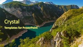  Presentation with nature community - Cool new PPT layouts with piva canyon in montenegro - nature backdrop and a  colored foreground