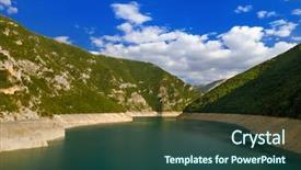  Presentation with nature - PPT theme consisting of piva canyon in montenegro - nature background and a  colored foreground