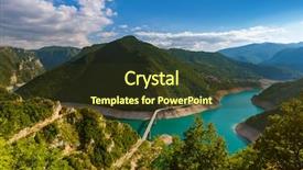  Presentation with nature - Beautiful theme featuring piva canyon in montenegro - nature backdrop and a  colored foreground