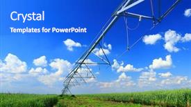  Presentation with irrigation - Audience pleasing presentation theme consisting of pivots - pivot irrigation backdrop and a cobalt blue colored foreground