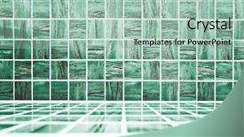  Presentation with mosaic - Slides enhanced with pixel cube - background of blue mosaic texture background and a mint green colored foreground