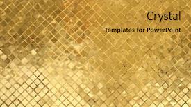  Presentation with mosaic - Theme with pixel cube - gold mosaic background background and a gold colored foreground