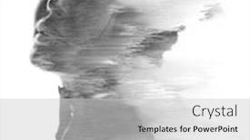  Presentation with effect - Audience pleasing theme consisting of pixel-sort-effect-combined backdrop and a light gray colored foreground