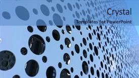  Presentation with led light company - Cool new PPT theme with pixelated - led light exterior facade light backdrop and a teal colored foreground