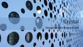  Presentation with facade - Presentation enhanced with pixelated - led light exterior facade light background and a light blue colored foreground