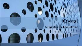  Presentation with led light company - PPT layouts consisting of pixelated - led light exterior facade light background and a light blue colored foreground