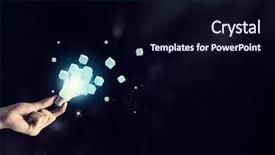  Presentation with light bulb - Audience pleasing presentation design consisting of pixelated light bulb development concept backdrop and a wine colored foreground