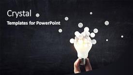  Presentation with development - Audience pleasing PPT layouts consisting of pixelated-light-bulb-development-concept backdrop and a black colored foreground