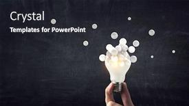  Presentation with development - Cool new presentation with pixelated-light-bulb-development-concept backdrop and a dark gray colored foreground
