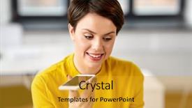  Presentation with recorder - Presentation theme featuring pixie - business technology and people concept background and a gold colored foreground