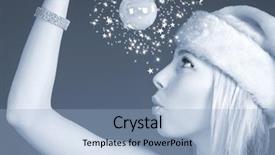  Presentation with holiday - Theme featuring pixie dust - beautiful blonde woman looking background and a light blue colored foreground